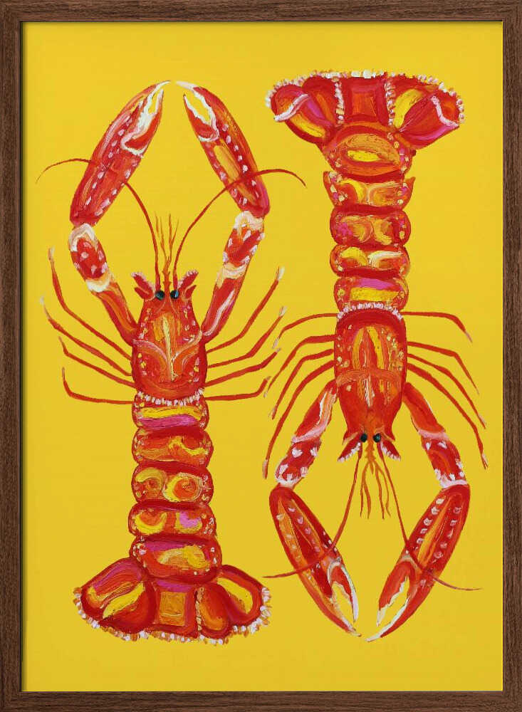 Vibrant Lobster Pair - XL Poster