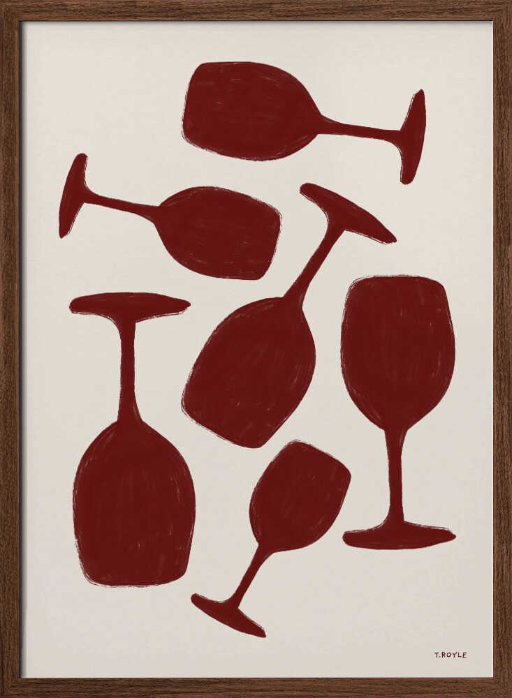 Scattered Wine Glasses - XL Poster