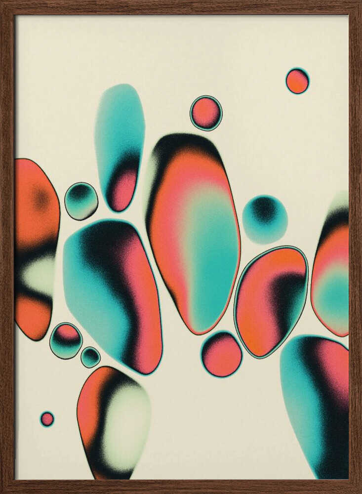 Vibrant Fluid Shapes - XL Poster