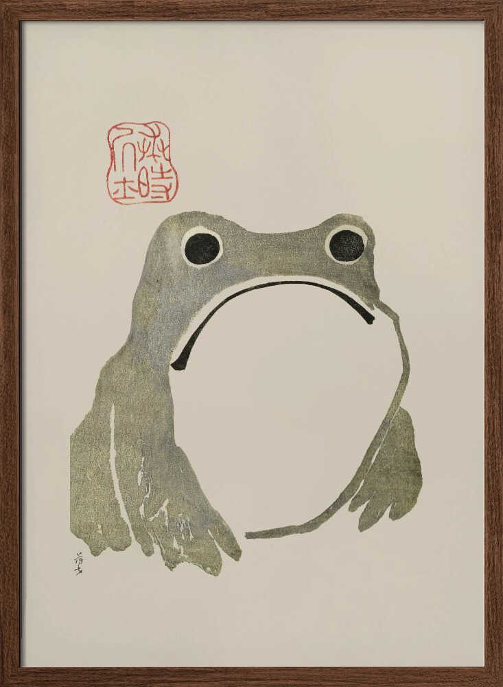 Grumpy Frog I Original - XL Poster