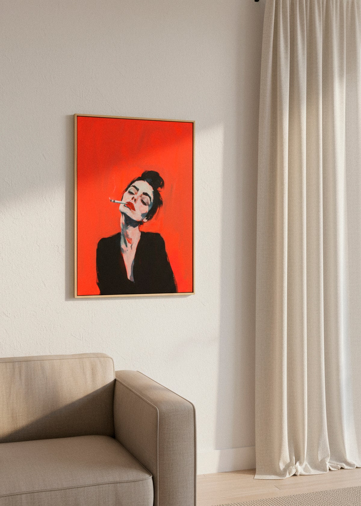 RED - on Canvas - HelloPoster.com