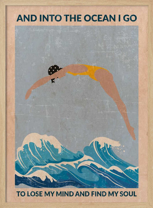 Woman Diving Ocean Waves – B2B