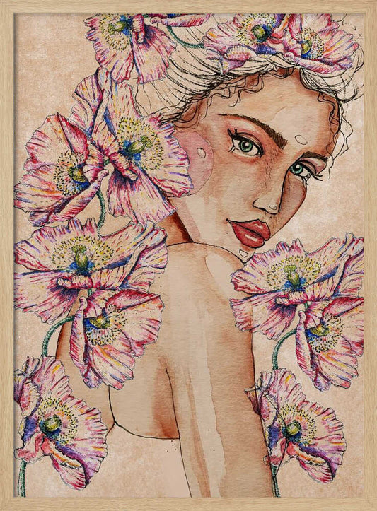 Woman wih Poppies – B2B