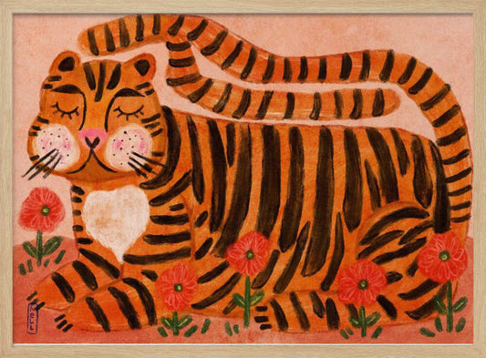 Sleeping Tiger in a Flower Garden – B2B