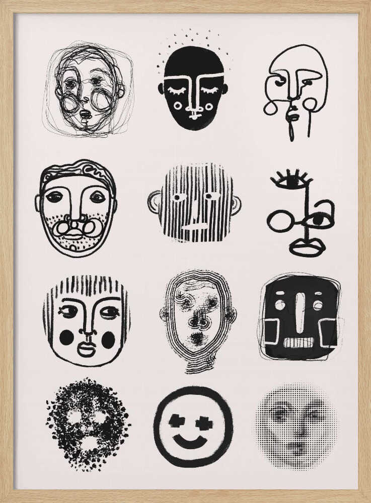 Faces of Emotion - XL Poster