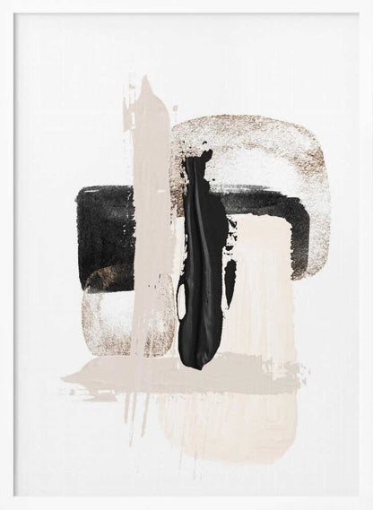 Modern Neutral Brush Strokes - XL Poster