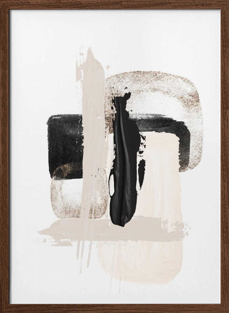 Modern Neutral Brush Strokes - XL Poster