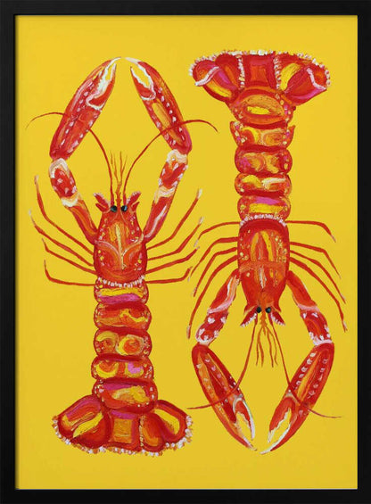 Vibrant Lobster Pair - XL Poster