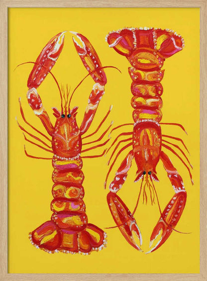 Vibrant Lobster Pair - XL Poster
