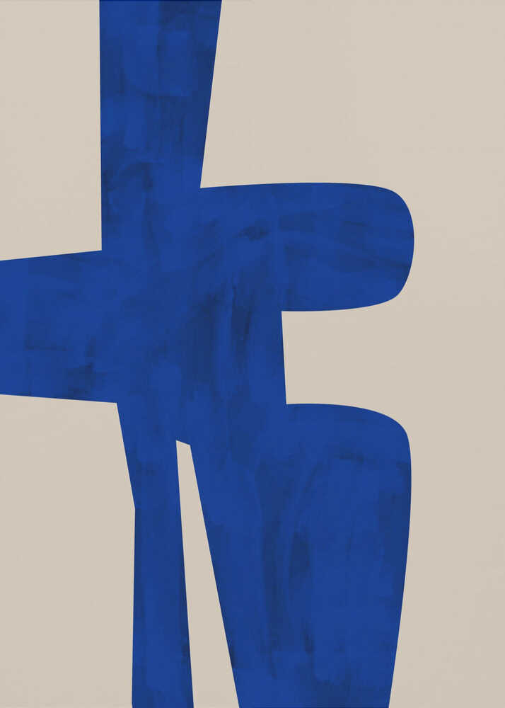 Modern Blue Forms - XL Poster