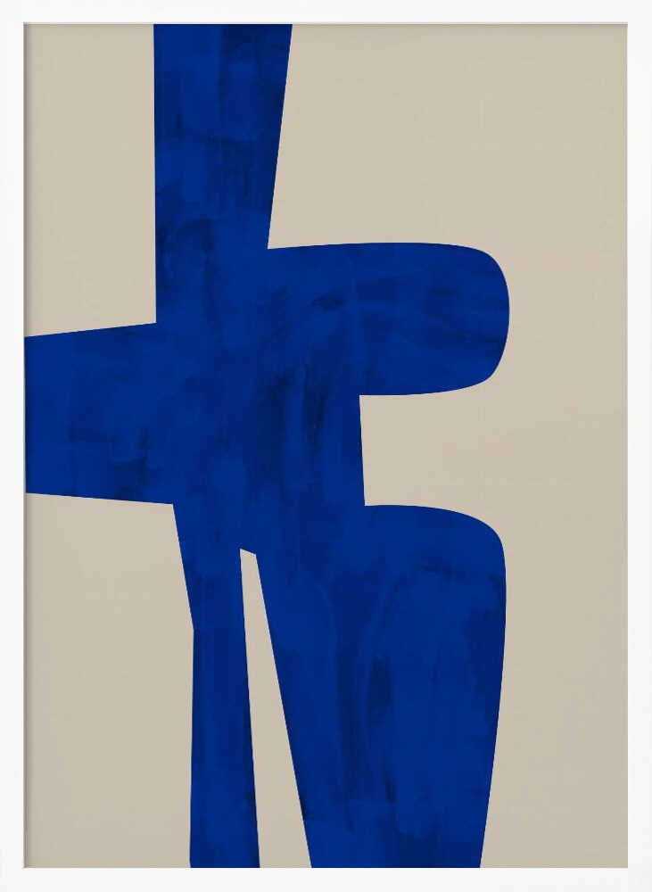 Modern Blue Forms - XL Poster