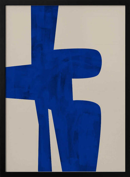 Modern Blue Forms - XL Poster