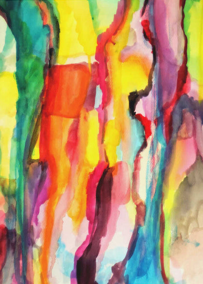 Vibrant Fluid Abstract Colors - XL Poster