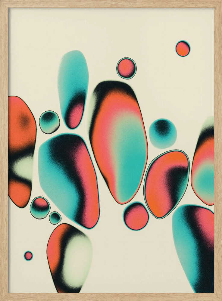 Vibrant Fluid Shapes - XL Poster