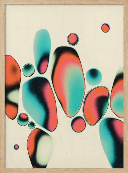 Vibrant Fluid Shapes - XL Poster