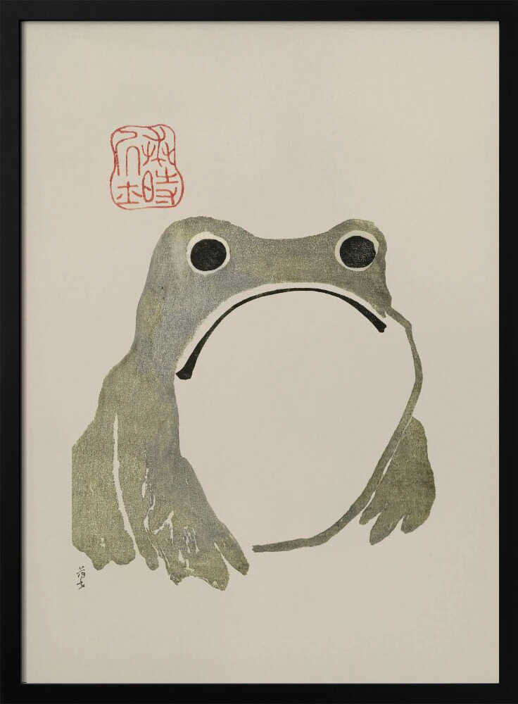 Grumpy Frog I Original - XL Poster