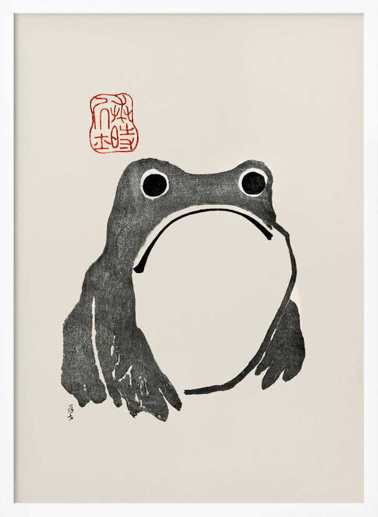 Grumpy Frog I Black - XL Poster