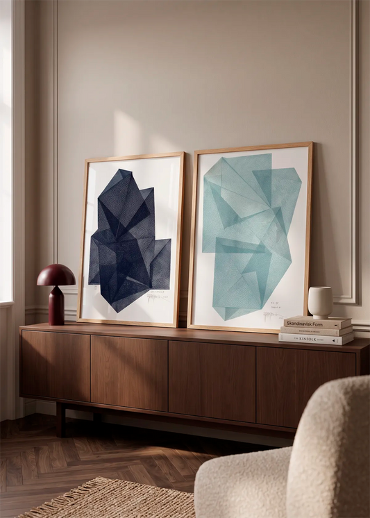 Geometric Blue Layers