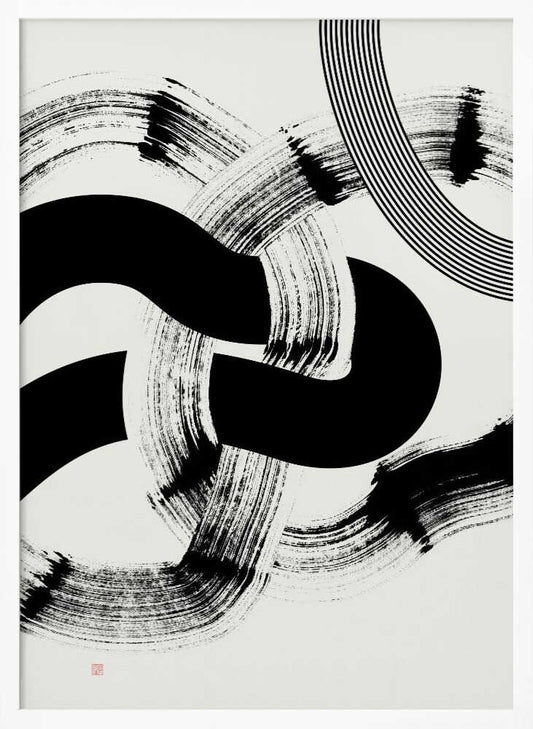 Abstract Brush Curves - XL Poster