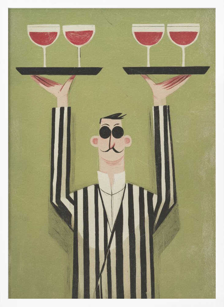 Elegant Waiter Service - XL Poster