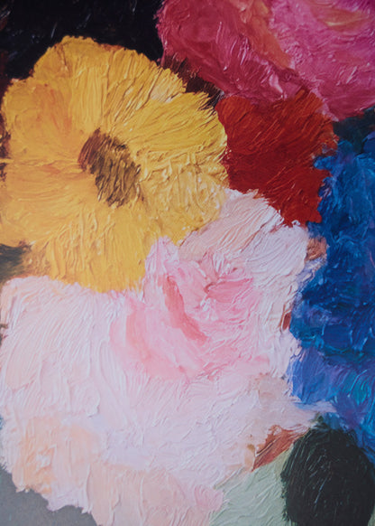 Blossoms poster, adding a colorful and artistic touch, Nordic decor, joyful flower print.
