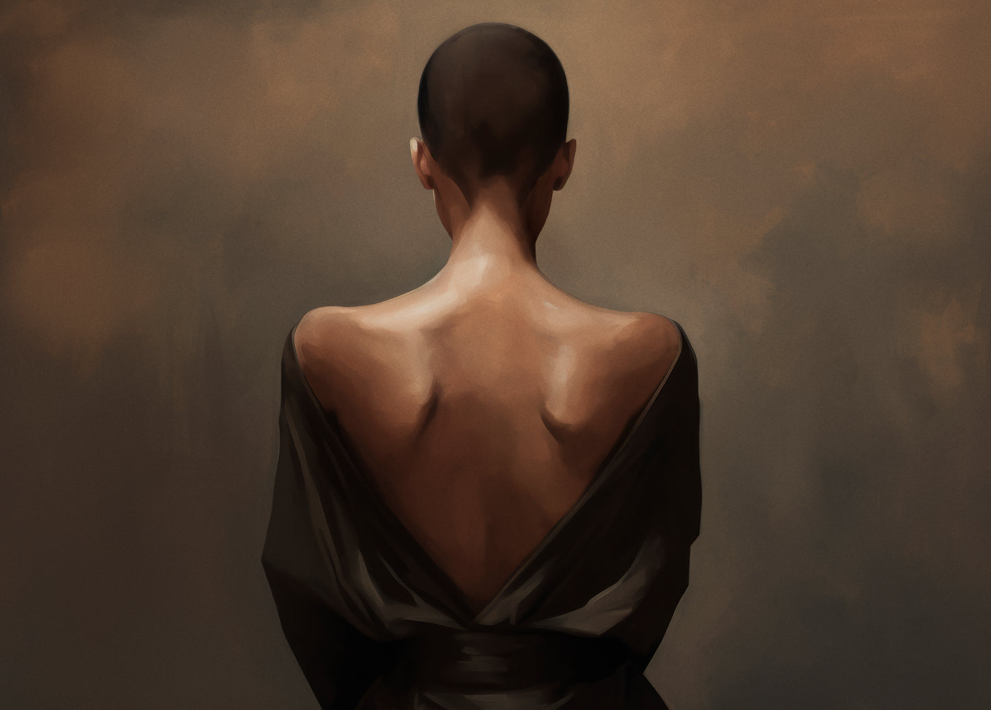 Poster titled Heal with soft brown hues and emotional expression
