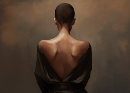 Poster titled Heal with soft brown hues and emotional expression