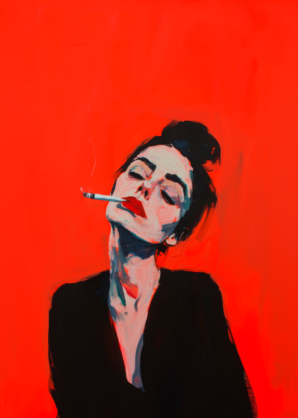 RED - on Canvas - HelloPoster.com