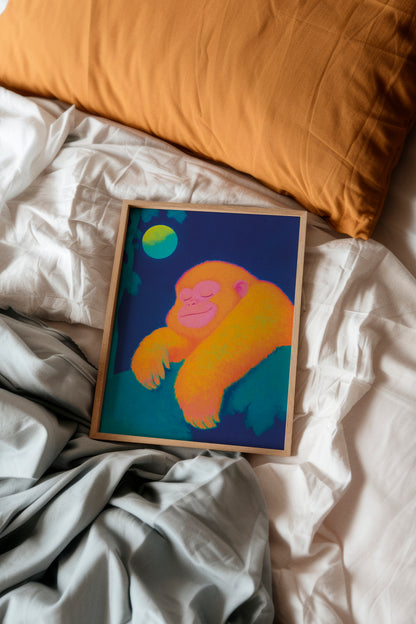 Dreaming Monkey - HelloPoster.com