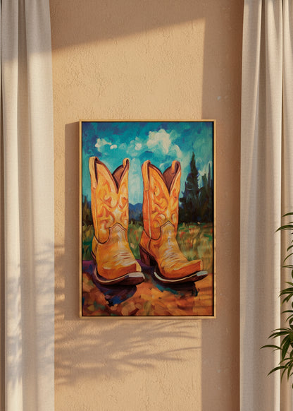 The Boot Collection - Male - on Canvas - HelloPoster.com