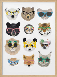 Big Cats in glasses print – B2B