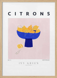 Vibrant Lemons Blue Bowl – B2B