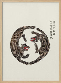 Woodblock Tigers From Yatsuo No Tsubaki – B2B