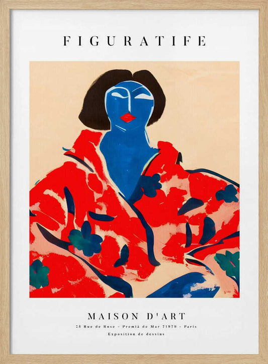 Blue Face Floral Portrait – B2B