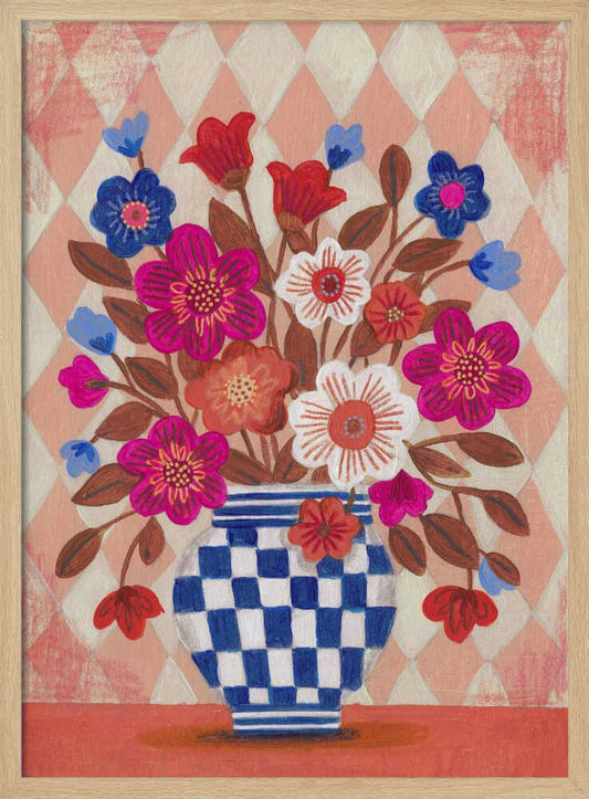 Vase Flowers Brights &amp; Blues – B2B