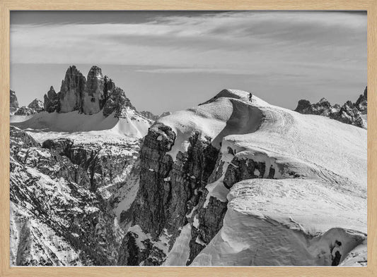 Lone Hiker Snowy Ridge – B2B