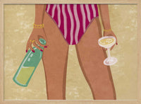 Girl with wine at the beach – B2B