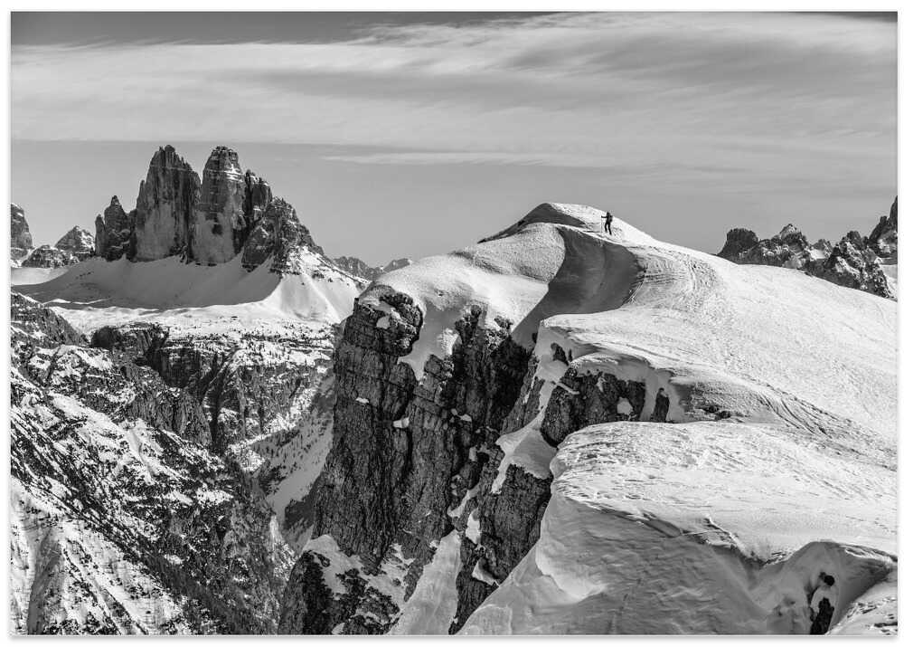 Lone Hiker Snowy Ridge – B2B