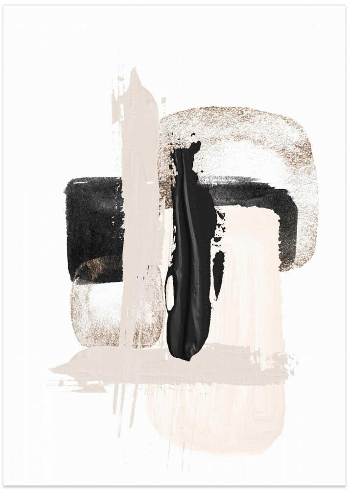 Modern Neutral Brush Strokes - XL Poster