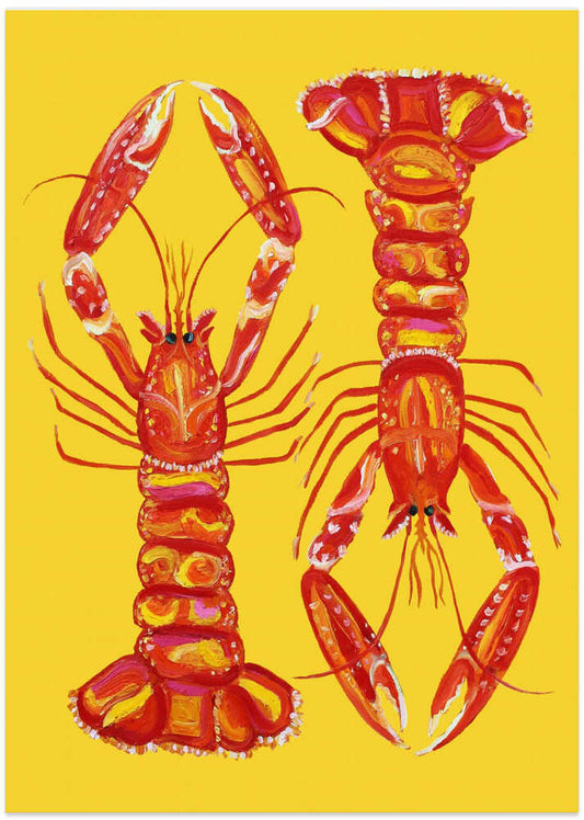 Vibrant Lobster Pair - XL Poster