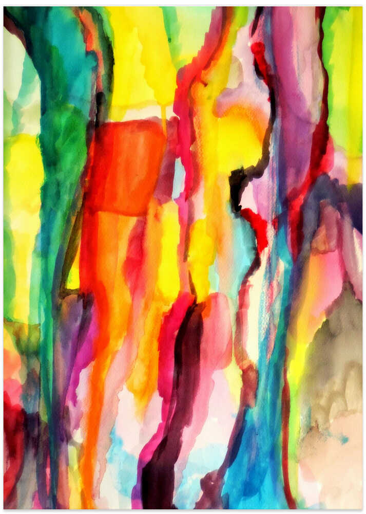 Vibrant Fluid Abstract Colors - XL Poster