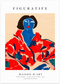 Blue Face Floral Portrait – B2B