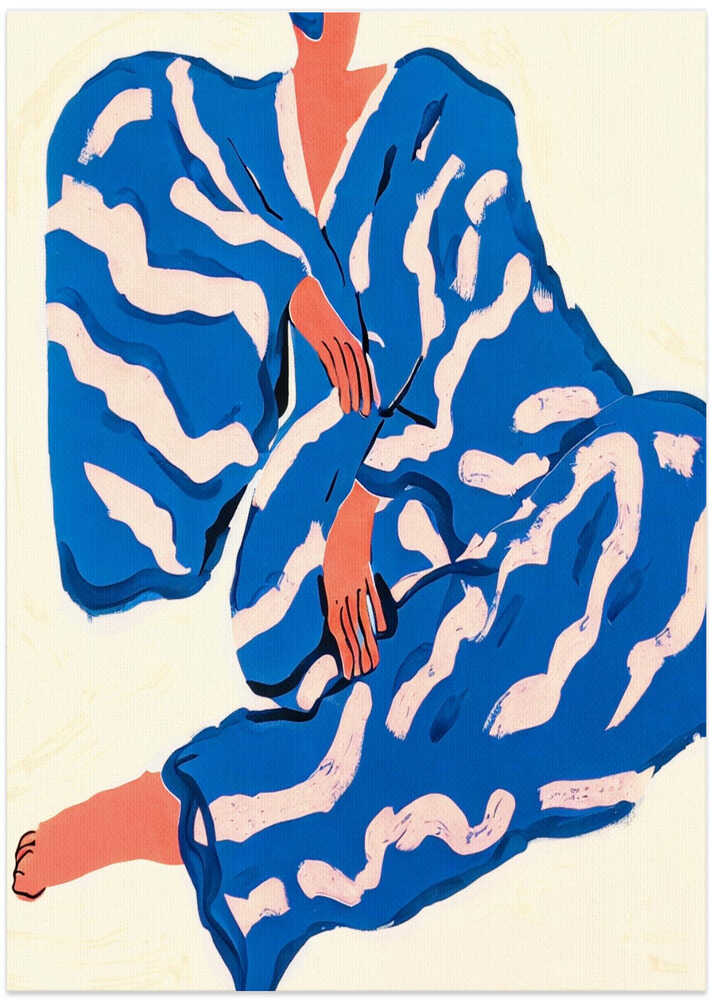 Sitting Blue Kimono – B2B