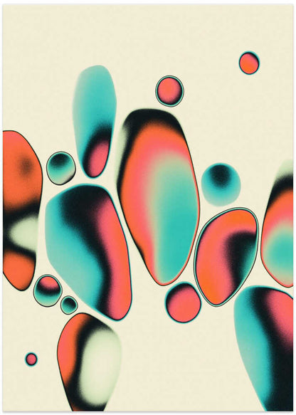 Vibrant Fluid Shapes - XL Poster