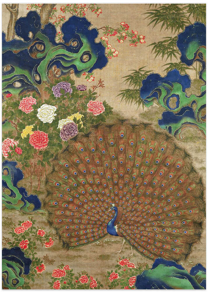 Chinese Peacock and Flowers (17th Century) – B2B