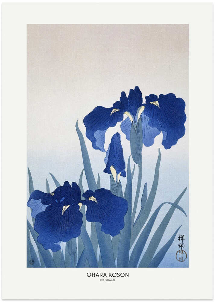 Iris Flowers Poster By Ohara Koson – B2B