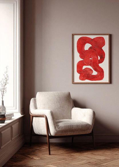 Shape no 30 poster in scandinavian living room i dark tones